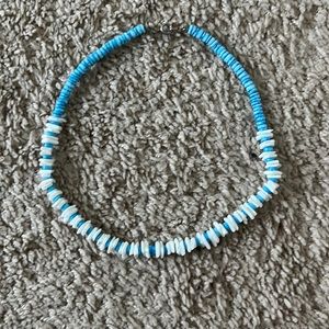Blue and white necklace